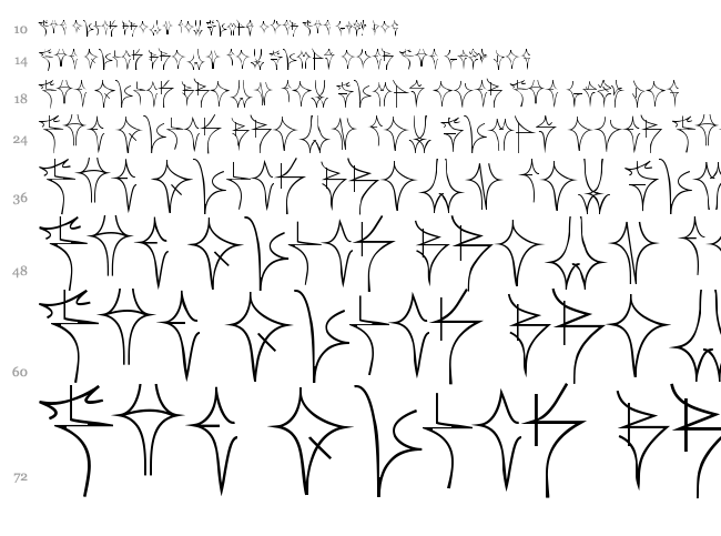Pixo Reto font waterfall